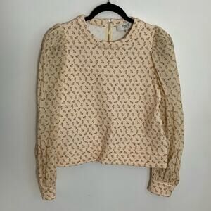 Sea New York Floral Top Sheer‎ Sleeves